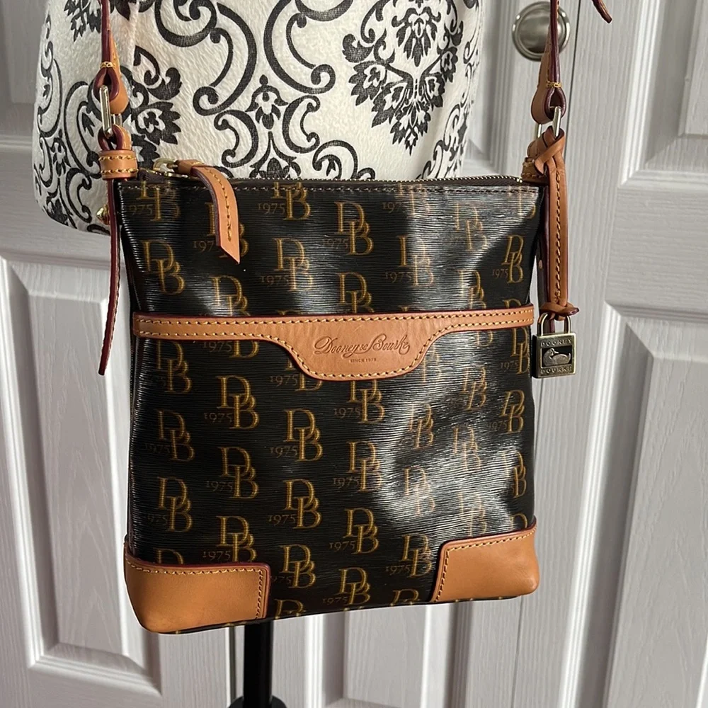 Dooney & Bourke 1975 DB Signature Letter Carrier Crossbody Bag - Picture 5 of 17
